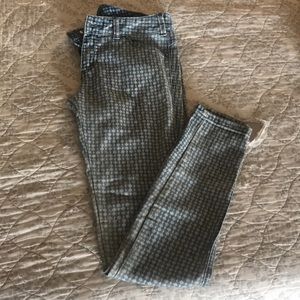 Free People patterned jeans.